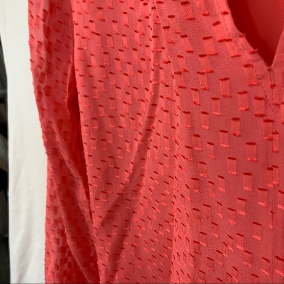 J. Crew Pink Textured Long Sleeve V-Neck Blouse - Picture 3 of 11